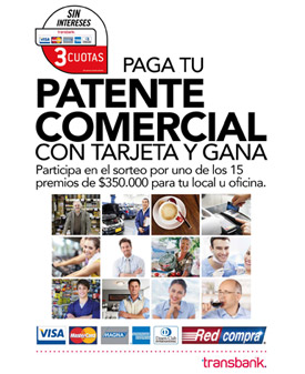 ¡Paga tu Patente Comercial con tarjeta y gana!