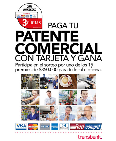 ¡Paga tu Patente Comercial con tarjeta y gana!