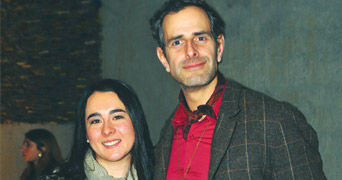 María Paz Caillet, participante del seminario, junto a Hugo Grisanti. 