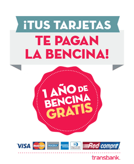 Paga con tarjeta y participa por un año de bencina gratis